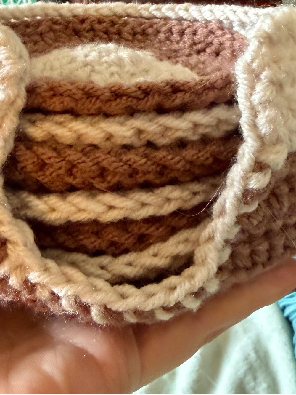 Handmade Crocheted Coaster Set of 6 with Matching Basket Holder